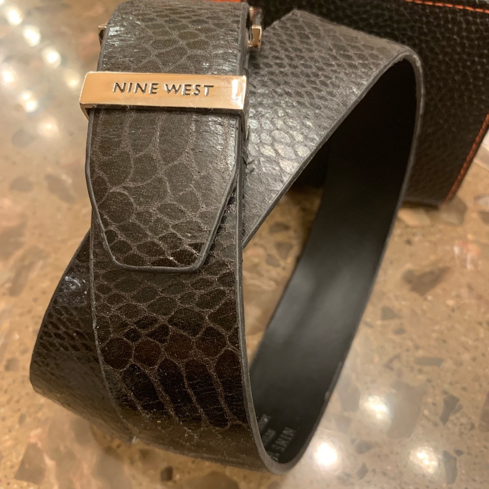 NINE WEST - Ladies faux leather belt -Snake print